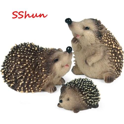 Children Cognition Simulation Wild Animal Model Toys Jungle Prickly Group Hedgehog Mouse Hairy Steal Melon Badger Hedgehog