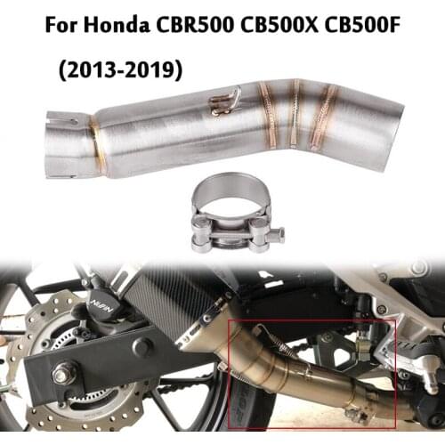 For Honda CBR500R CB500X CB500F 2013-2019 Motorcycle Exhaust Mid Link Pipe Middle Connecting Tube Slip On 51mm Modified System