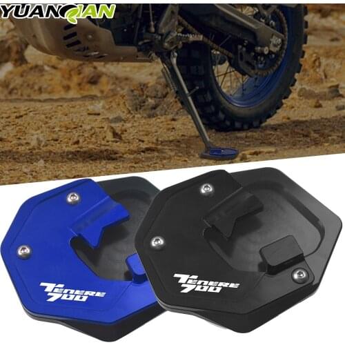 For YAMAHA TENERE 700 TENERE700 2019-2021 New Motorcycle CNC Kickstand Foot Side Stand Extension Pad Support Plate Enlarge Stand