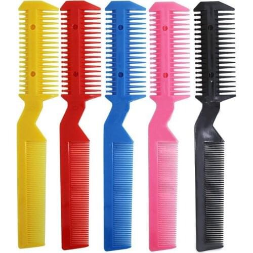 Hot Random 5 Pcs/pack Hair Razor Comb Cutting Thinning Shaper Haircut Grooming for Men Women Kids Hit Thin Hairdressing Comb
