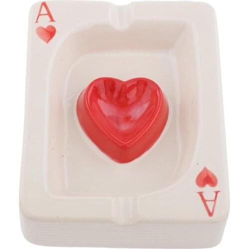 Ceramic Cigarette Ashtray Poker Desktop Modern Craft Ornament Ash Tray