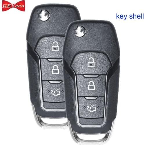 KEYECU 2pcs for Ford Fusion Edge Explorer Galaxy KA+ Mondeo S-Max Remote Key Shell Case N5F-A08TAA DS7T-15K601-B