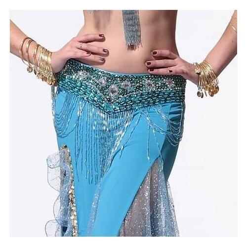 Belly dance costumes senior senior hand made beads tassel 830# belly dance belts for women belly dancing hip scarf