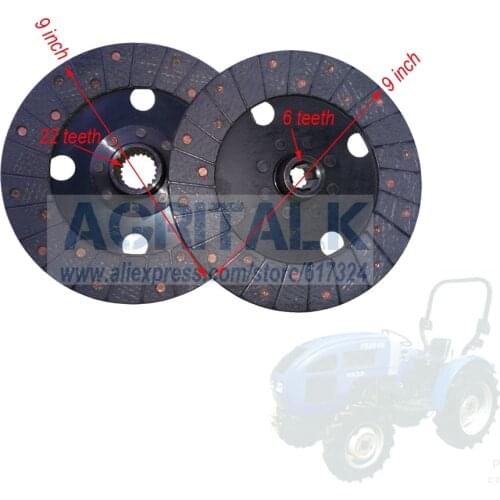 Set of clutch plates (main and auxiliary) for Fengshou Lenar 254 274 tractor, part number: 250.21.013 + 250.21.015
