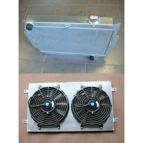 New performance Aluminum Radiator +Shroud+Fans For HOLDEN HG HT HK HQ HJ HX HZ V8 Chev engine MT Low Price