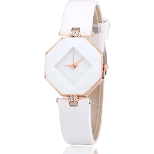 2019 New Creative White Leather Quartz Watches Women Fashion Watch Ladies Casual Wrist Watch Female Luxury Cheap Clock Hodinky