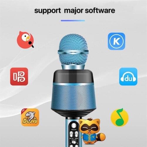 2021New Mobile Phone Karaoke Capacitive Microphone Capacitive Wireless Microphone For Family Stage Meeting Live Sound Card