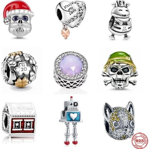 New european christmas gift house santa claus frog diy bead fit Original Pandora Charms silver 925 Bracelet DIY Women Jewelry
