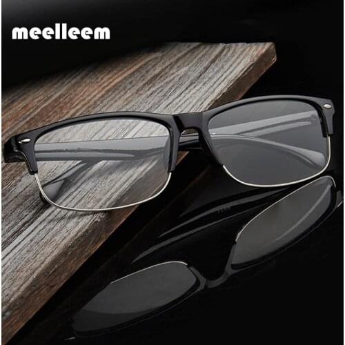 Half Frame Reading Glasses Unisex Blue Ray Ultralight Presbyopia Black Reading Glasses +1.00 +1.50 +2.00 +3.00