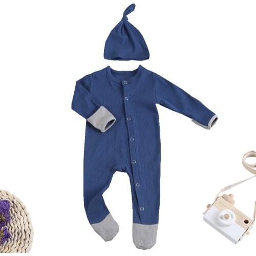 Yg Baby Bodysuit Rib Long Sleeve Bag Hand And Foot Climbing Clothes Ha Clothes 0-2 Years Old Childrens Clothes Newborn Clothes