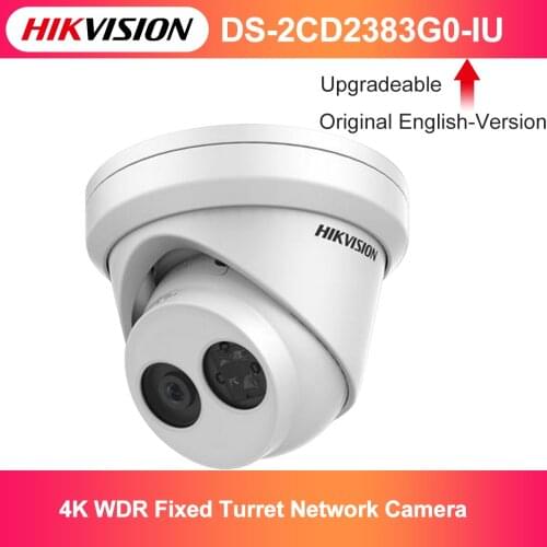 Original Hikvision 4K WDR Fixed Turret Network Camera with Build-in Mic DS-2CD2383G0-IU Replace DS-2CD2383G0-I
