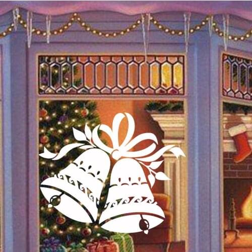 Perfect Quality Vinyl Sticker For Window Wall Merry Christmas Jingle Bells Large Wall Art Decal Living Room Home Decor ZB101