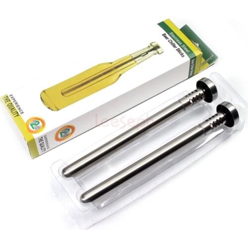 Beer Chiller Sticks, Stainless Steel Beverage Cooler - Keep Bottled Drinks Cold, Unique Gift for Fathers' Day, Valentines Day