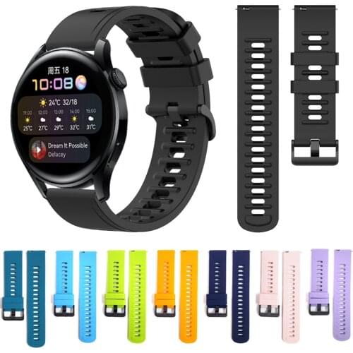 22mm Silicone Sport band For Huawei Watch 3 Strap For Watch3 GT2 46mm GT 2e Replaceable Bracelet watchbands ремешок Correa