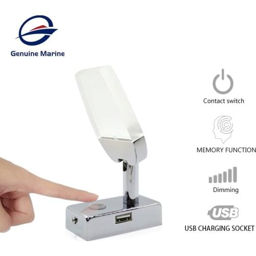 12V Touch Reading Light with USB Charging Port RV 3W Interior Lights LED Light For Camper RV Caravan Boat