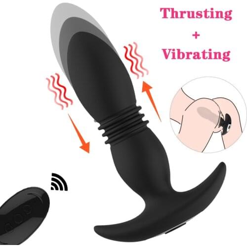 Silicone Anal Plug Butt Beads Anal Vibrator Prostate Massager Stimulator Anus Beads Buttplug Adult Sex Toys for Men Women Gay