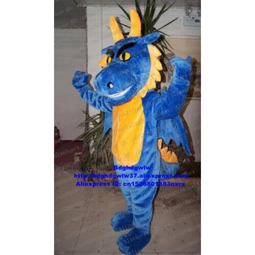 Blue Triceratops Pterosaur Pterodactyl Dinosaur Dino Dragon Mascot Costume Character Organize An Activity,Mega-event zx1486
