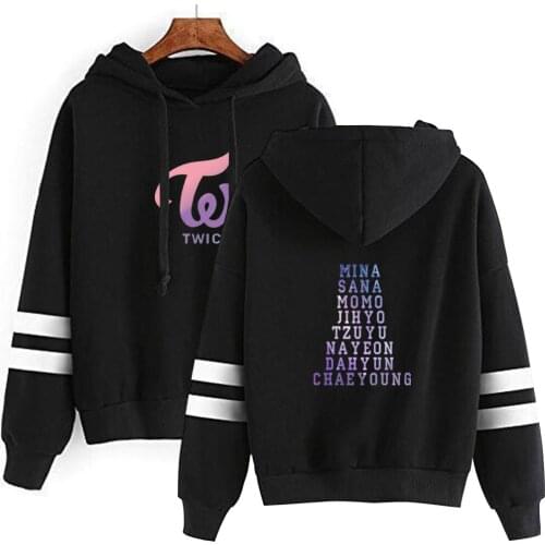 KPOP TWICE Hoodies Sweatshirts TWICE Menber Printed Hot Sale Hoodie Women Long Sleeve Pullover Sweatshirt casual Jacket clothes