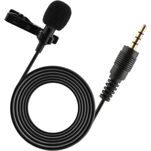 Omnidirectional Mic Easy Clip-on Perfect for Recording Live Professional Grade Lavalier Mini Microphone 3.5mm Jack Hands-free