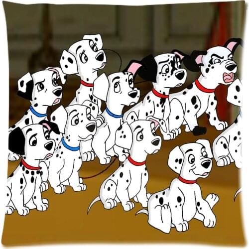 2019 Pillow Case 45*45cm 101 Dalmatians Polyester Cushion Case Sofa Waist Throw Cushion Cover Home Car Decor