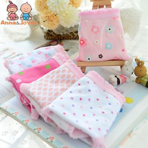 6pc/lot Fashion New Baby Girls Underwear 100% Soft Cotton Panties Random Delivery suit 1-5 years