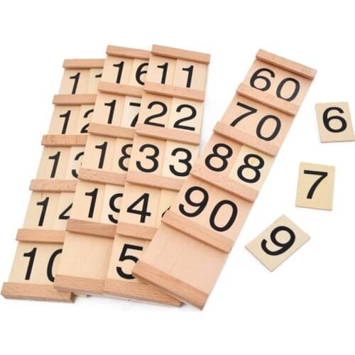 Montessori Number Cognition Arithmetic Wooden Toys Calculation Training Early Learning Addition Subtraction Board for Children