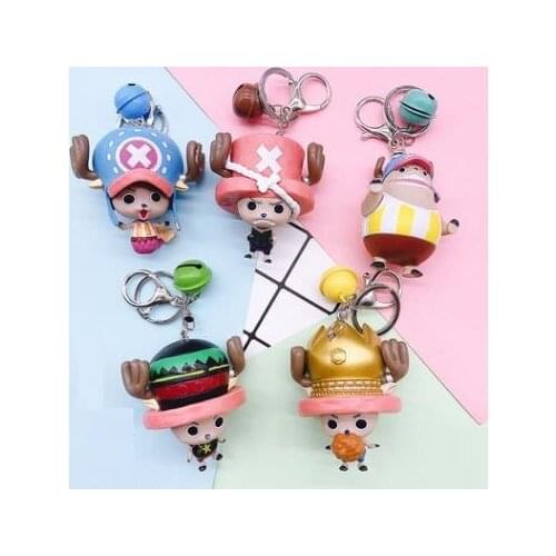 Cartoon Fawn Keychain Cartoon Cute One Piece Chopper Peripheral Hand-made Men and Women Couple Creative School Bag keychain