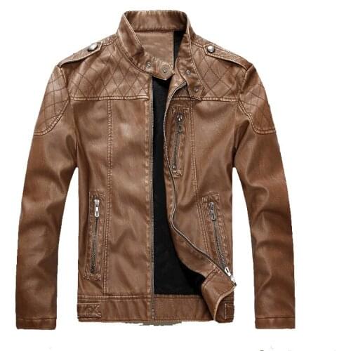 COMLION Men's Faux Leather Jackets