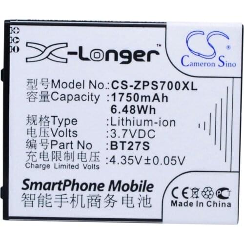 CS 1750mAh / 6.48Wh battery for ZOPO 6530, ZP700 BT27S