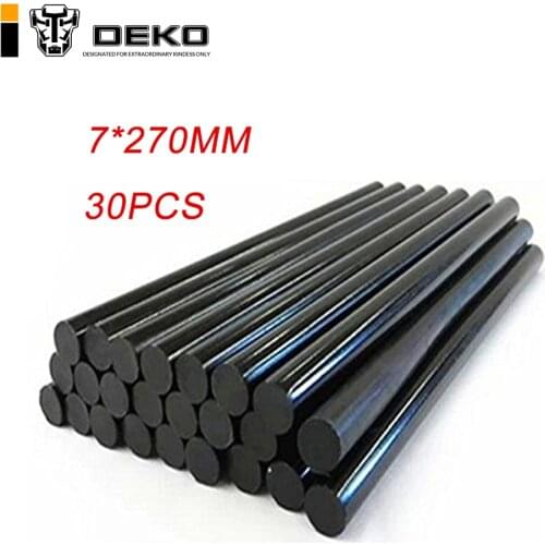 DEKO 30pcs Diameter 7mm Black high viscosity Hot Melt Glue Stick Professional Length 270mm DIY Glue Gun Sticks Paste Tools