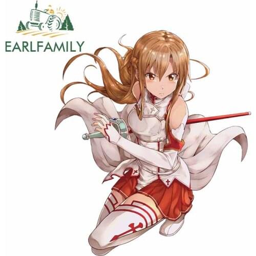 EARLFAMILY 13cm x 11.4cm for Sword Art Online Ordinal Scale Car Accessories Car Stickers and Decals Waterproof Decals Laptop