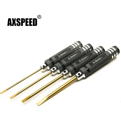AXSPEED Pocket Slotted Screwdriver Tools 3.0mm 4.0mm 5.0mm 5.8mm for 1/10 RC Model Car Boat Drone Plane Helicopter