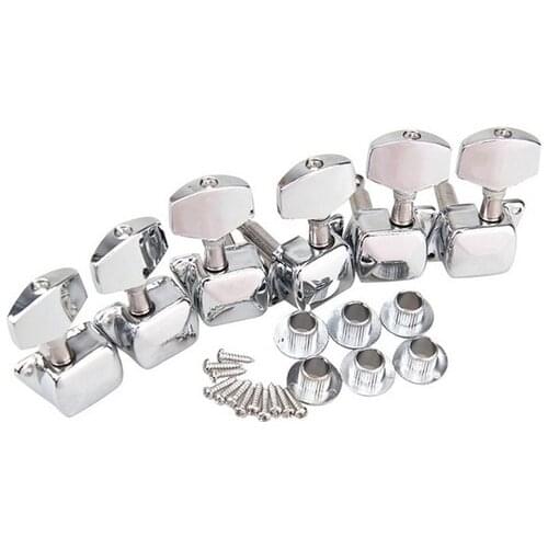 6 pcs Chrome Electric Acoustic Guitar String Tuning Pegs Tuners Machine Heads guitar tuning pegs