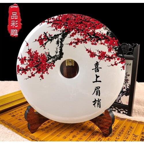 Creative modern jewelry ornaments Home Furnishing wedding gift to send to friends practical high-grade jade crafts buckle