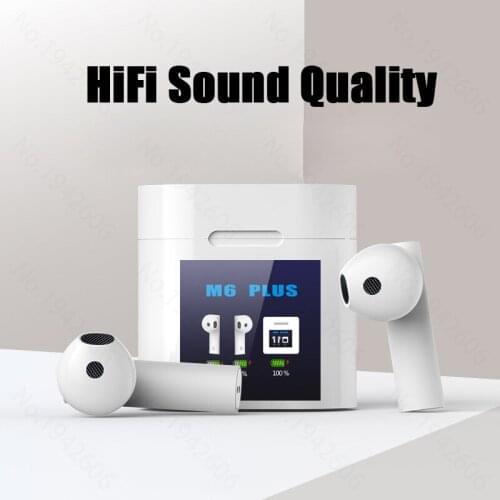 M6 Plus TWS True Wireless Headphones Bluetooth 5.0 auto pairing Earphone with Microphones For Xiaomi OPPO vivo huawei Samsung