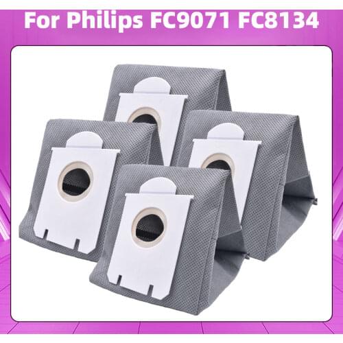 2Pcs Washable S-bag dust Vacuum Cleaner Bags Dust Bag Replacement For Philips FC9071 FC8134 FC8613 FC8614 FC8220 FC8224 FC8200