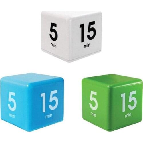 Cute Kitchen Timer Digital Cube Miracle Multi-function Timer 5/15/30/60 Minutes Time Management Childrens Timer Exercise Timer