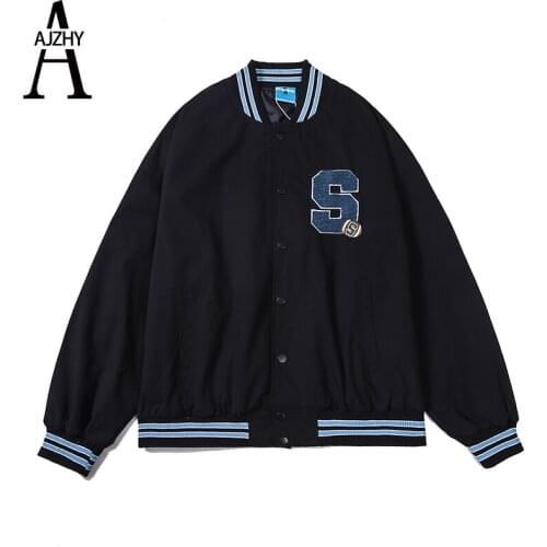 2021 Mens Hip Hop Baseball Jacket Coats Letter Embroidery Patchwork Japan Korean Style Rock Streetwear College Varsity Jackets