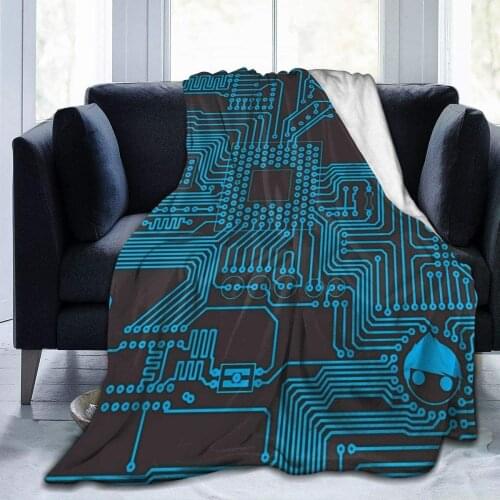 Soft Fleece Baby Blanket Unisex for Boys Girls Infant Toddler Fuzzy Cozy Throws Circuit Board Blankets Personalized Blankets