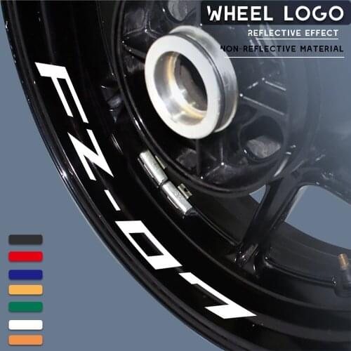 New Motorcycle tire sticker reflective belt bike decal decoration cool waterproof logo for YAMAHA FZ-07 FZ07 fz 07