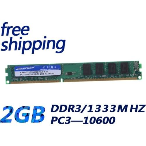 KEMBONA Best quality ram memory Desktop DDR3 ram 2GB memory module 1333MHz for Desktop PC10600 free shipping