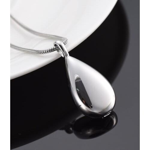 Teardrop Memorial Urn Necklace for Ashes for Pet/Human Cremation Necklace Hold Ashes Charm Memorial Jewelry