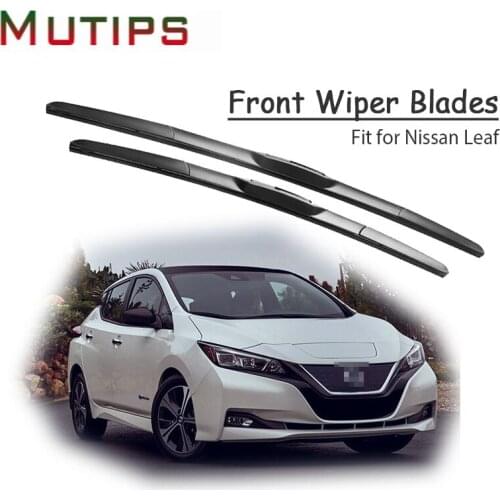 1Set Rubber Car Front Wiper Blade Kit For Nissan Leaf 2016 2015 2014 2013-2010 Windscreen Original Insert Strip Auto Accessories