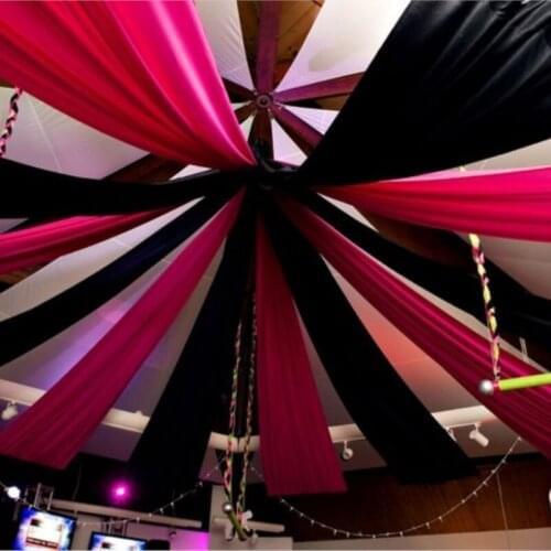 Luxury Wedding Roof Drape Fabric Decoration 12pcs 0.7m*10m Beautiful Ceiling Drape Party Events Canopy Fabirc Decoration