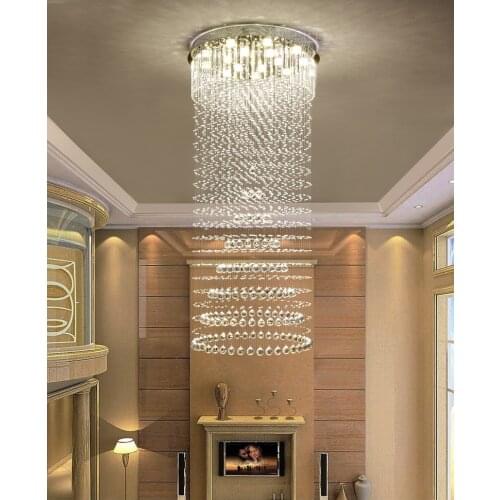 LED Modern Creative Ceiling Light Luxury K9 Crystal For Stairs Restaurant Living Room Home Lighting Engineering Light