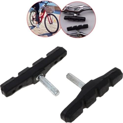 F2TC 2pcs Brake Pads Silent Rubber V Brake System Bike Parts Bicycle Cycling Safety Blocks MTB Mountain Bike Accessories