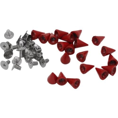 20 Sets Alloy Head Screw Back Rivets DIY Belt Bags Accessory 7x10mm