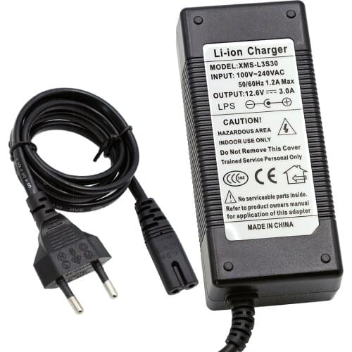 VariCore Real Power Supply Li-ion Charger 12.6V 3A AC 100-240V Converter Adapter EU Plug and US plug For Battery park