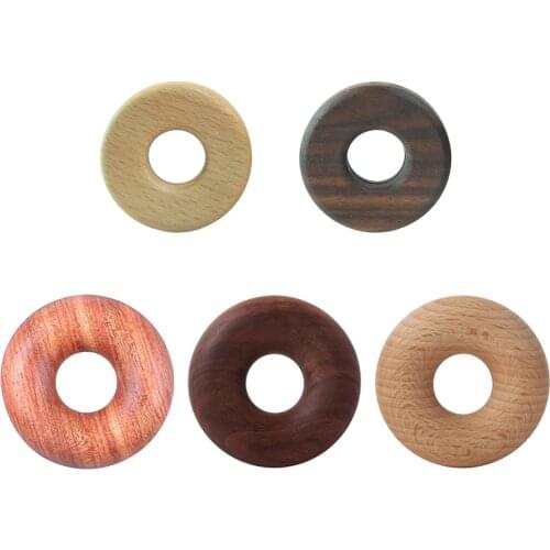 Solid Wood Donuts Sealing Clips Cute Snack Clips Chip Clips Moisture-proof Fresh-keeping Coffee Bags Clamp for Home Kitchen