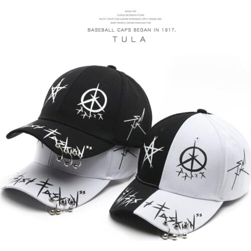 Hip Hop five-pointed star Womens Baseball Cap With Ring Circle Snapback Hats For Men Women Unisex Dad Hat Adjustable Gorra